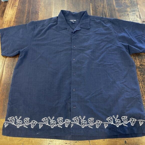 Cherokee Other - Vintage Cherokee Mens Size 2XL Button Down Bongo Drum Embroidered